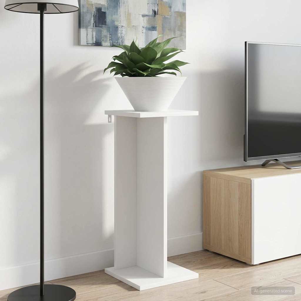 Planteholder 2 stk. Hvid 25 x 25,5 x 60,5 cm Konstrueret træ
