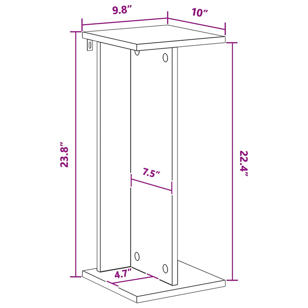 Planteholder 2 pcs Hvid 25 x 25,5 x 60,5 cm Konstrueret træ