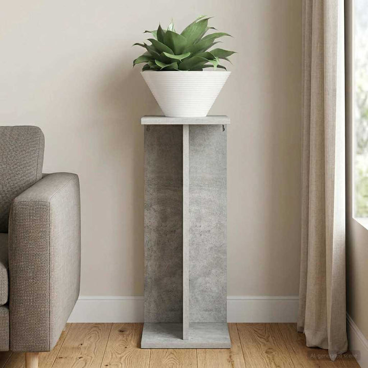 Planteholder Betongrå 25 x 25,5 x 60,5 cm Konstrueret træ