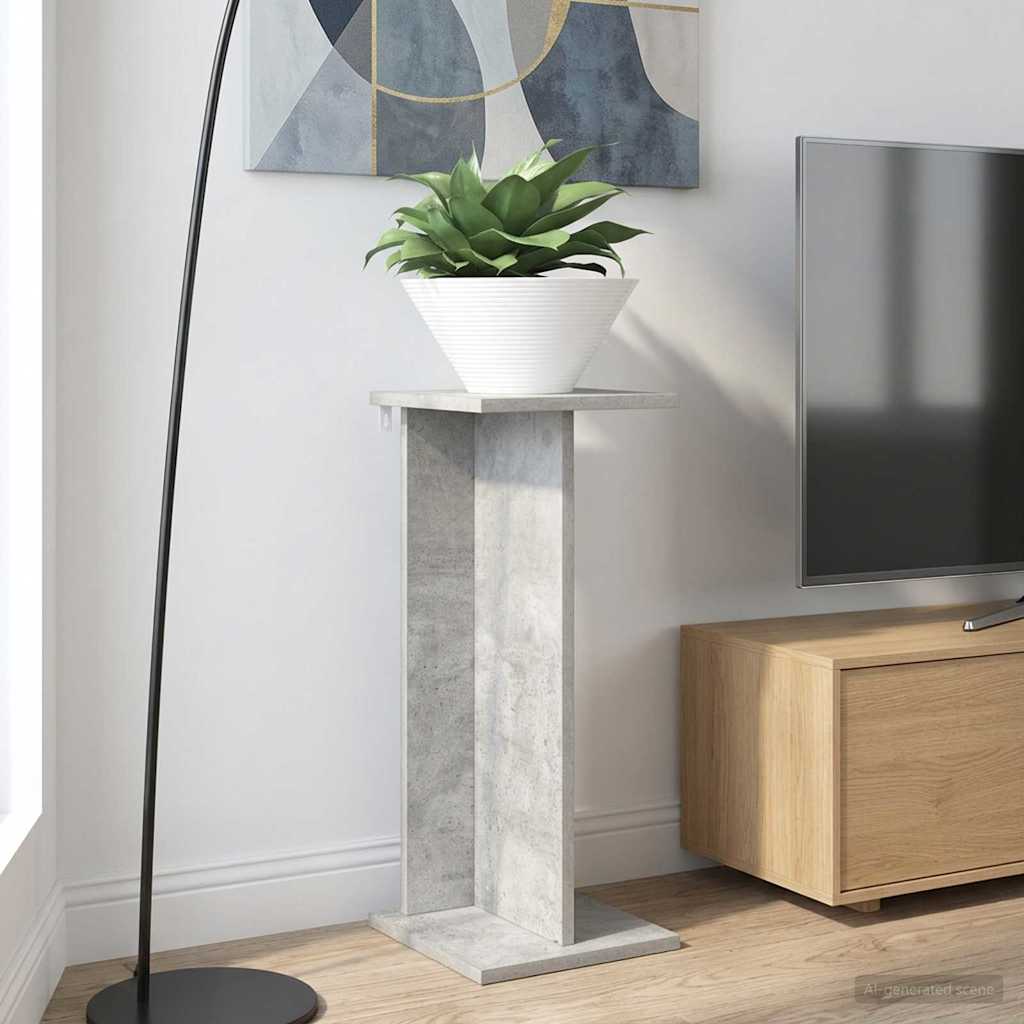 Planteholder 2 pcs BetonGrå 25 x 25,5 x 60,5 cm Konstrueret træ
