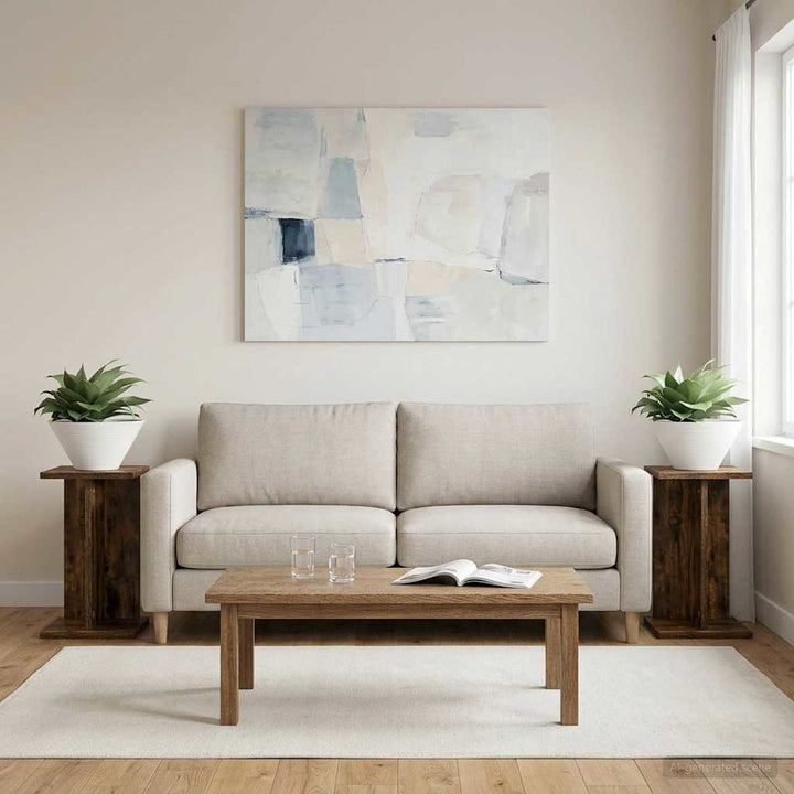 Planteholder 2 stk. Røget Eg 25 x 25,5 x 40,5 cm