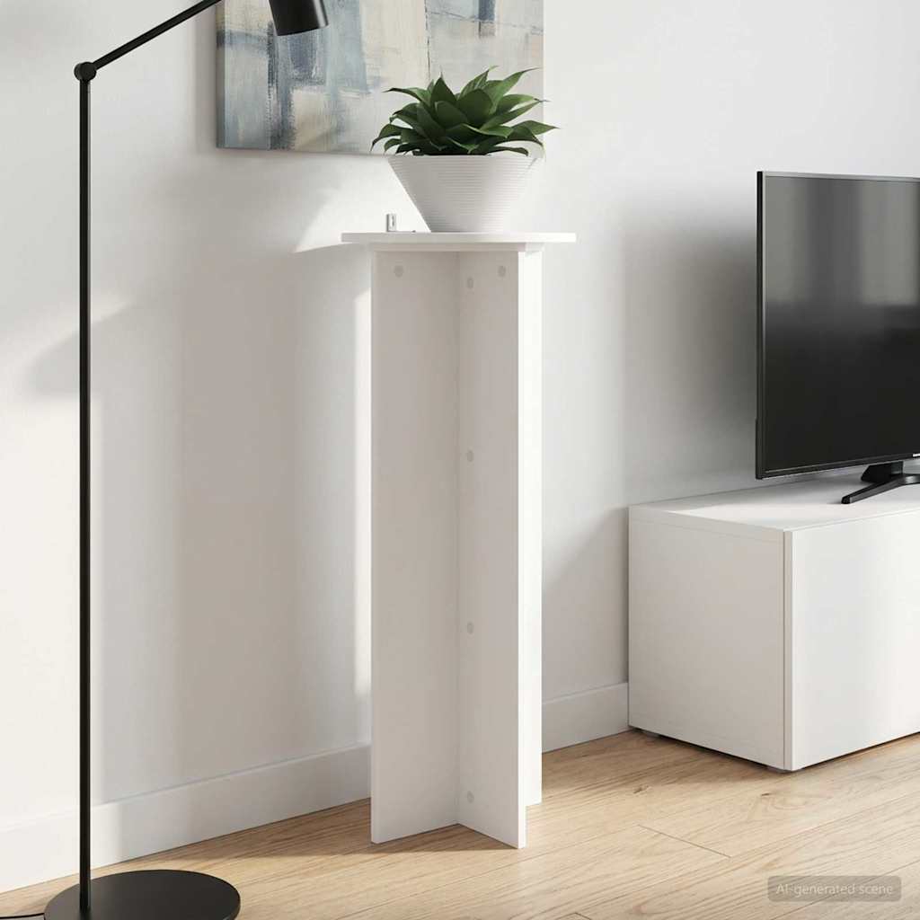 Planteholder 2 pcs Hvid Ø40 x 100 cm Konstrueret træ