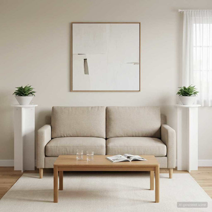Planteholder 2 pcs Hvid Ø40 x 100 cm Konstrueret træ