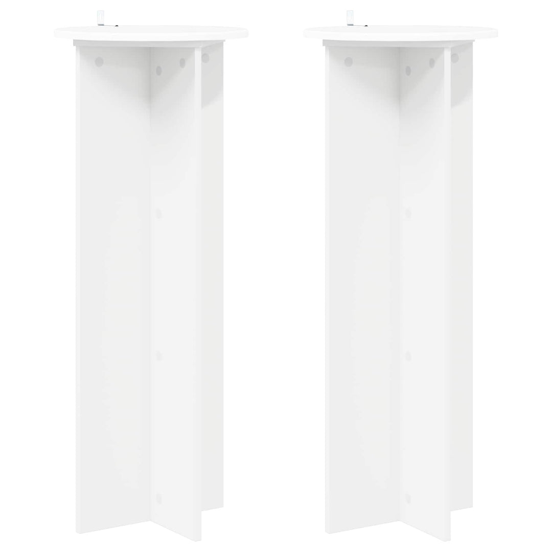 Planteholder 2 pcs Hvid Ø40 x 100 cm Konstrueret træ