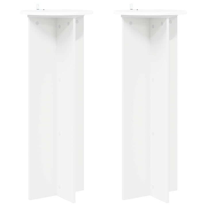 Planteholder 2 pcs Hvid Ø40 x 100 cm Konstrueret træ