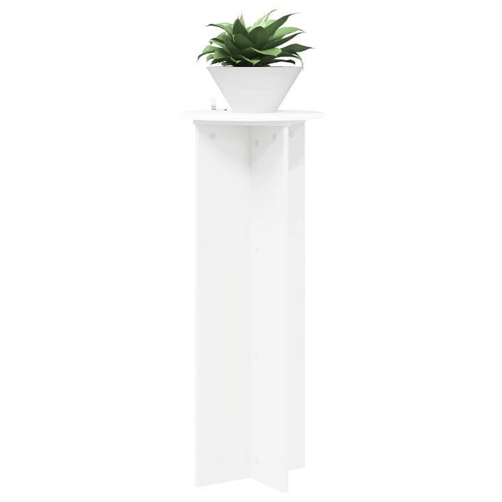 Planteholder 2 pcs Hvid Ø40 x 100 cm Konstrueret træ