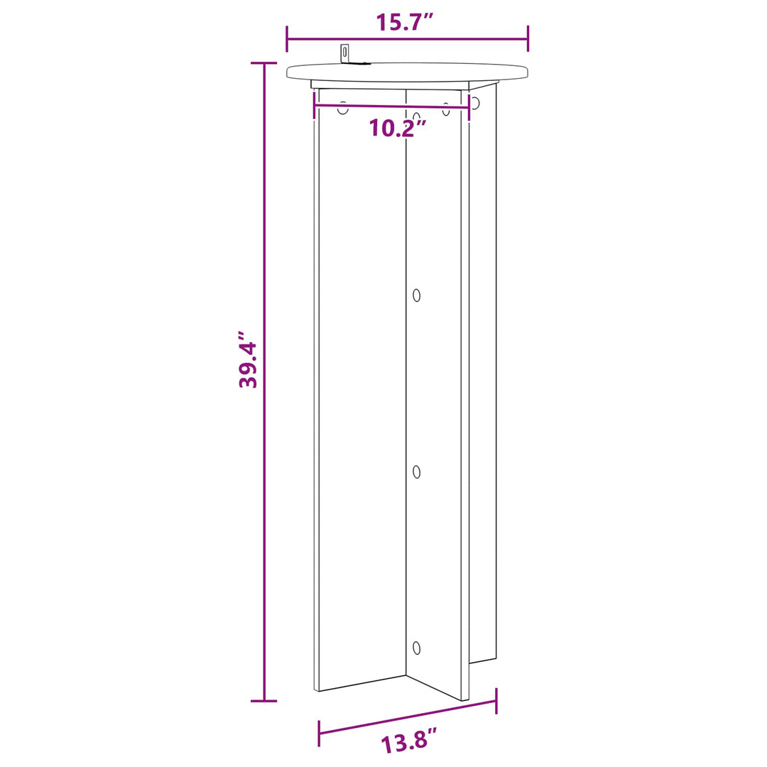 Planteholder 2 pcs Hvid Ø40 x 100 cm Konstrueret træ