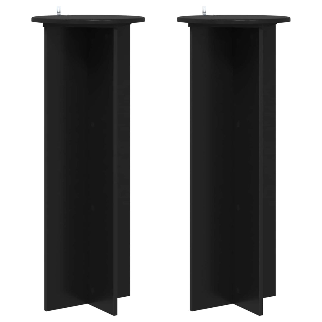 Planteholder 2 pcs Sort Ø40 x 100 cm Konstrueret træ