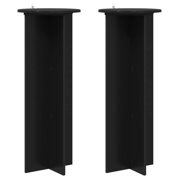 Planteholder 2 pcs Sort Ø40 x 100 cm Konstrueret træ