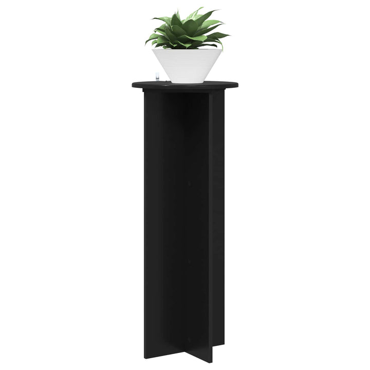 Planteholder 2 pcs Sort Ø40 x 100 cm Konstrueret træ