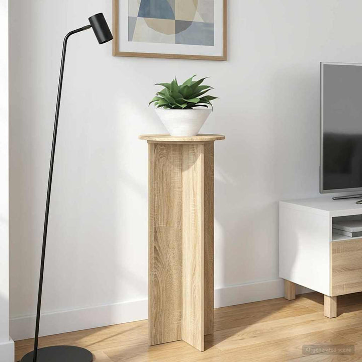 Planteholder 2 pcs Sonoma-eg Ø40 x 100 cm Konstrueret træ