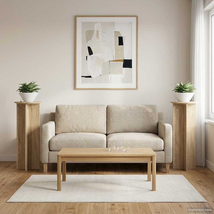 Planteholder 2 pcs Sonoma-eg Ø40 x 100 cm Konstrueret træ