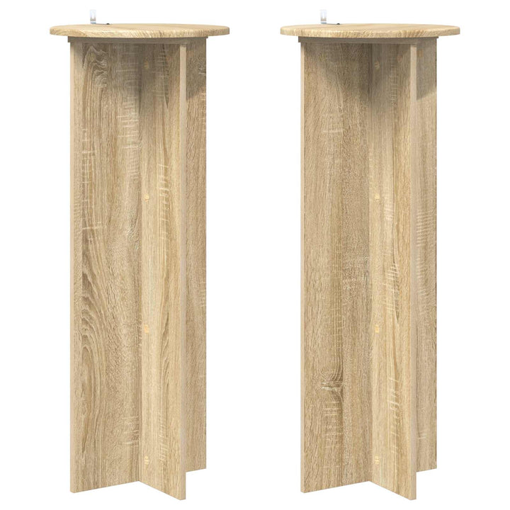 Planteholder 2 pcs Sonoma-eg Ø40 x 100 cm Konstrueret træ