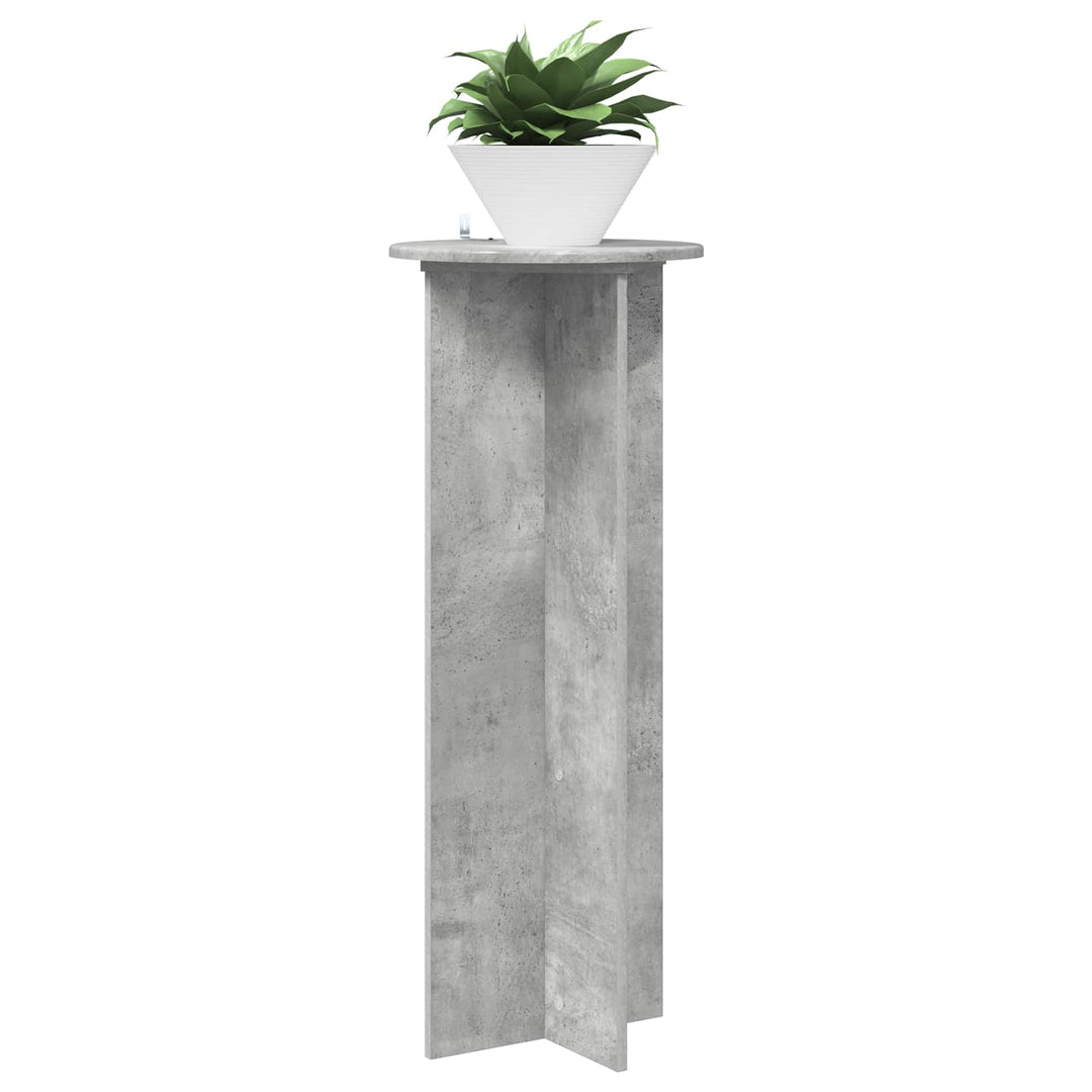 Planteholder 2 pcs Betongrå Ø40 x 100 cm Konstrueret træ