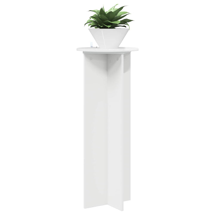Planteholder 2 pcs Hvid højglans Ø40 x 100 cm Konstrueret træ