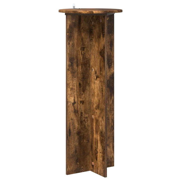 Planteholder 2 pcs Røget eg Ø40 x 100 cm Konstrueret træ