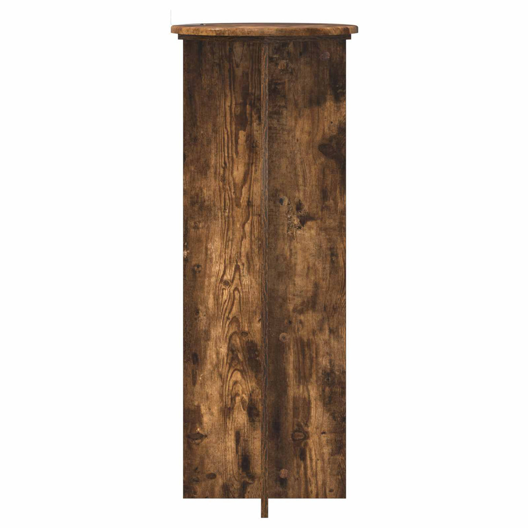 Planteholder 2 pcs Røget eg Ø40 x 100 cm Konstrueret træ