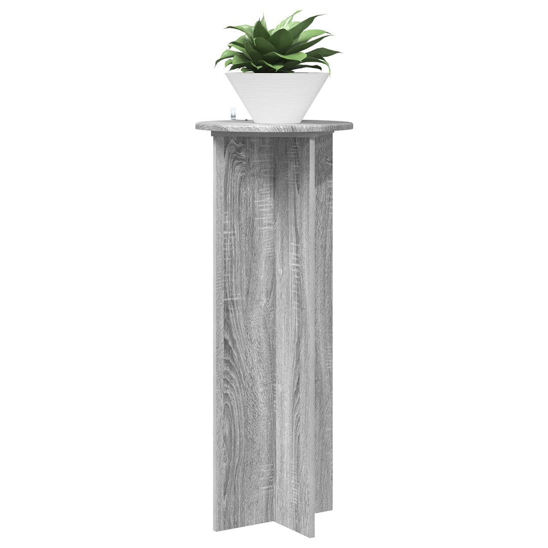 Planteholder 2 stk. Grå sonoma-eg Ø40 x 100 cm Konstrueret træ