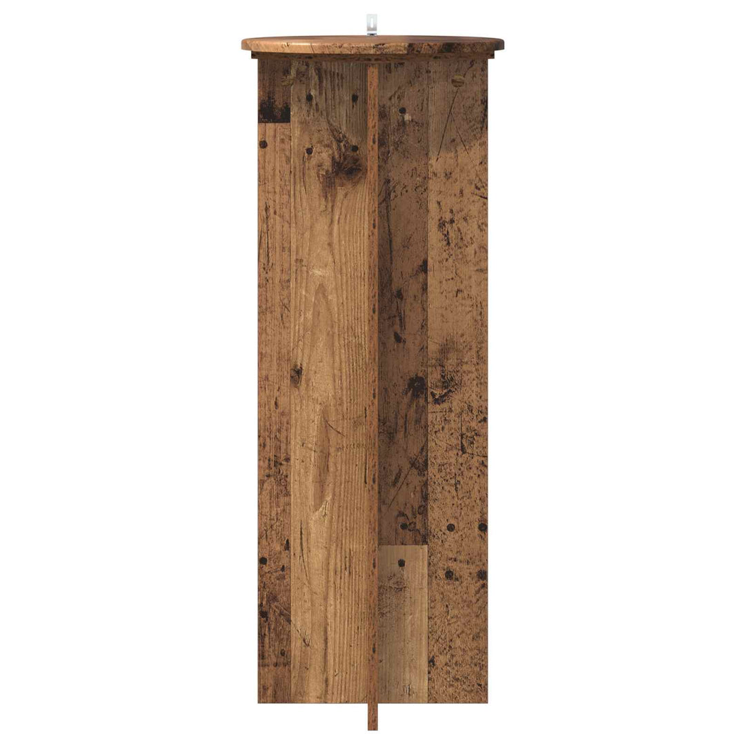 Planteholder 2 pcs Gammelt træ Ø40 x 100 cm Konstrueret træ