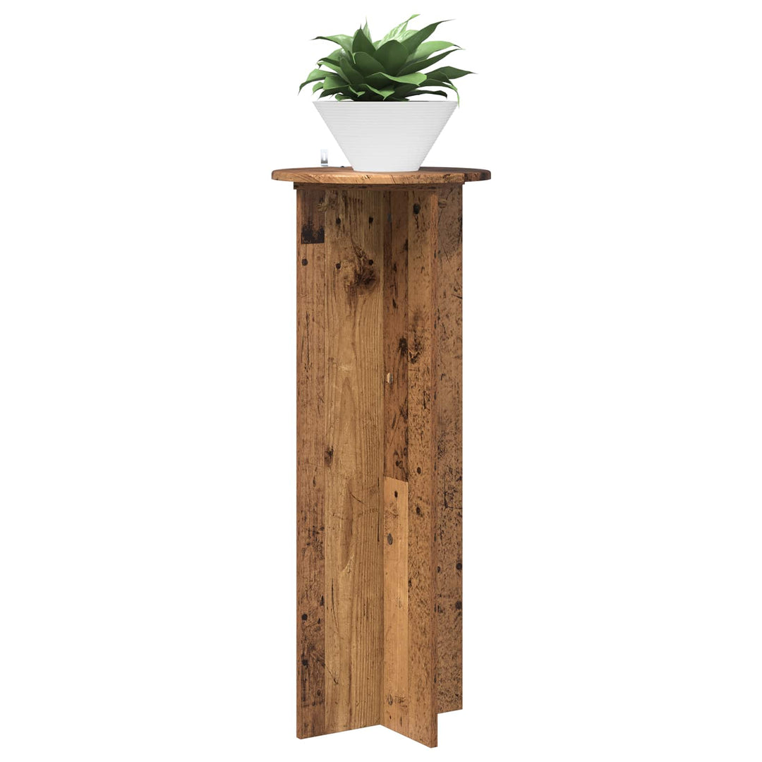 Planteholder 2 pcs Gammelt træ Ø40 x 100 cm Konstrueret træ