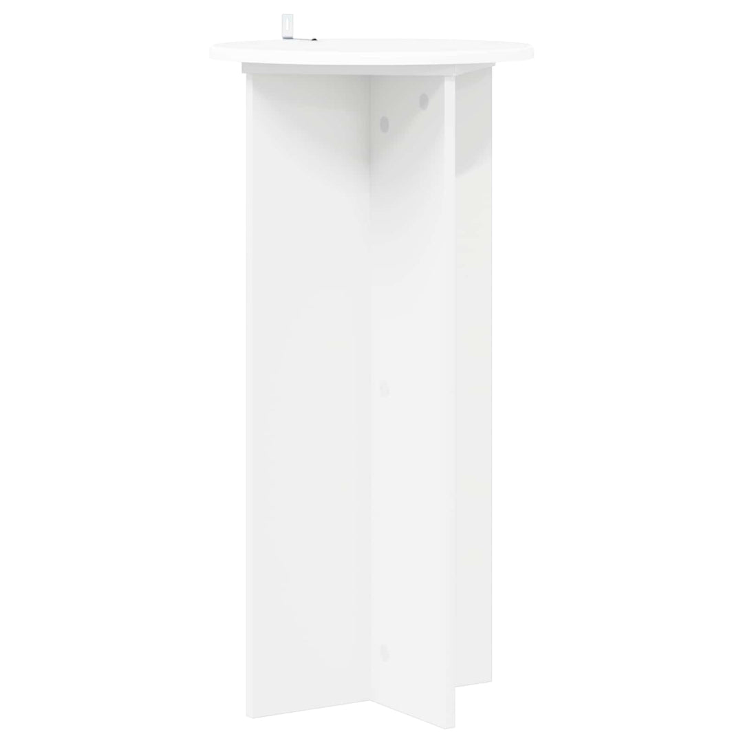 Planteholder 2 pcs Hvid Ø40 x 80 cm Konstrueret træ