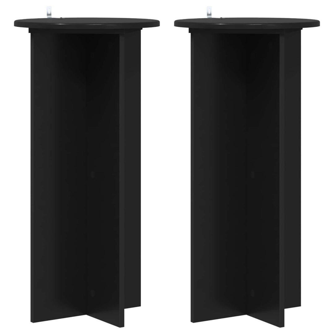 Planteholder 2 pcs Sort 40 x 40 x 80 cm Konstrueret træ