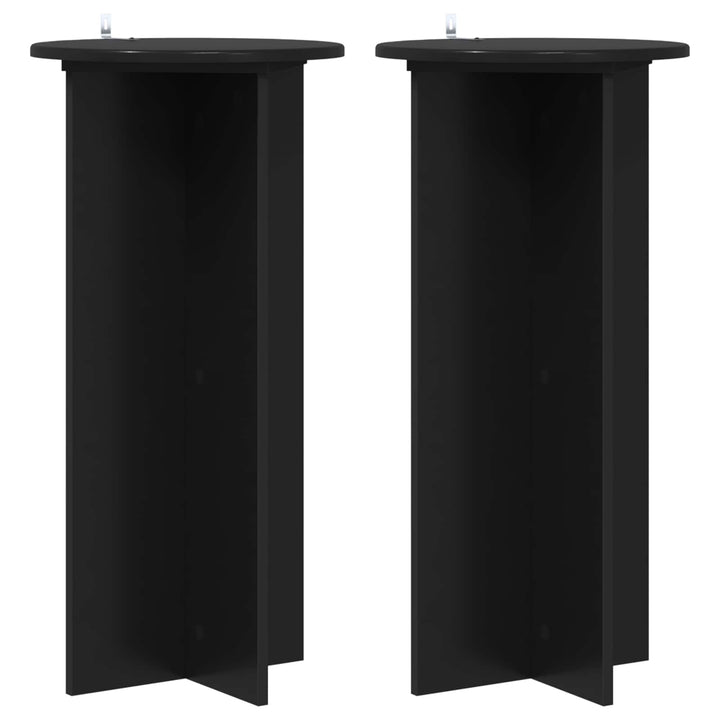 Planteholder 2 pcs Sort 40 x 40 x 80 cm Konstrueret træ