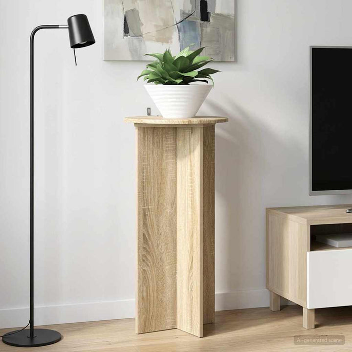 Planteholder 2 pcs Sonoma-eg 40 x 40 x 80 cm Konstrueret træ