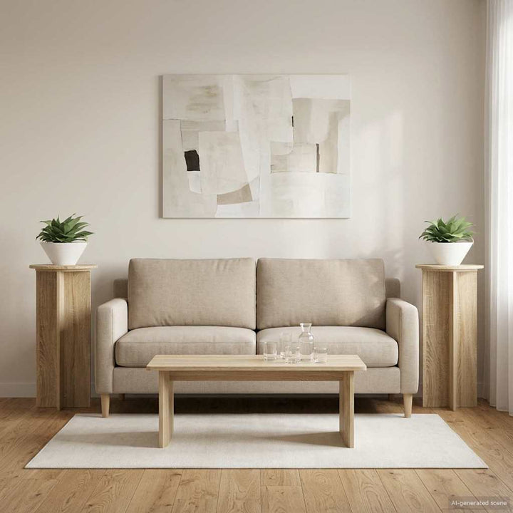 Planteholder 2 pcs Sonoma-eg 40 x 40 x 80 cm Konstrueret træ