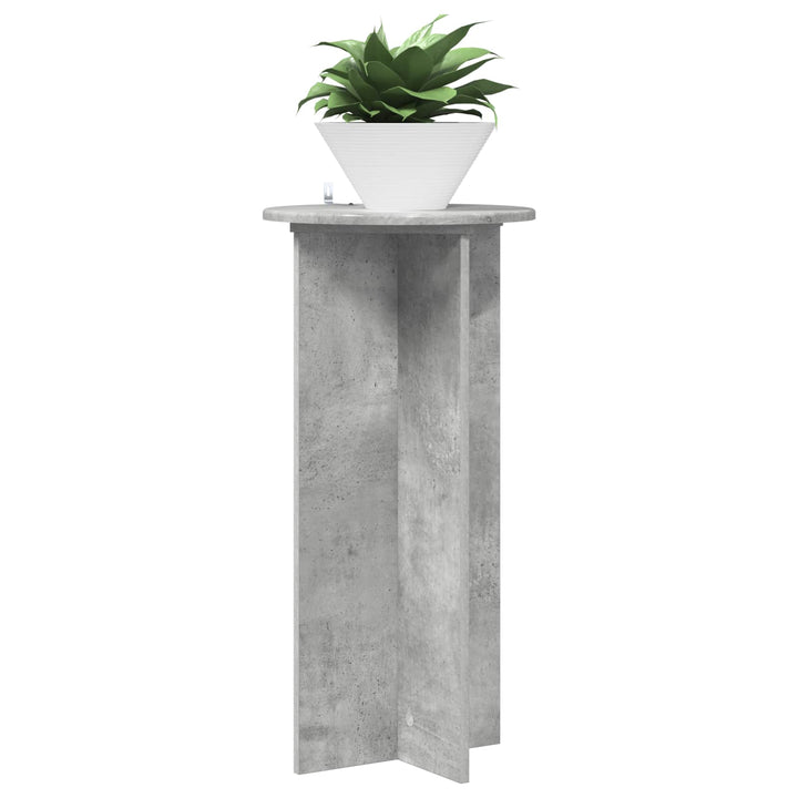 Planteholder 2 pcs Betongrå 40 x 40 x 80 cm Konstrueret træ
