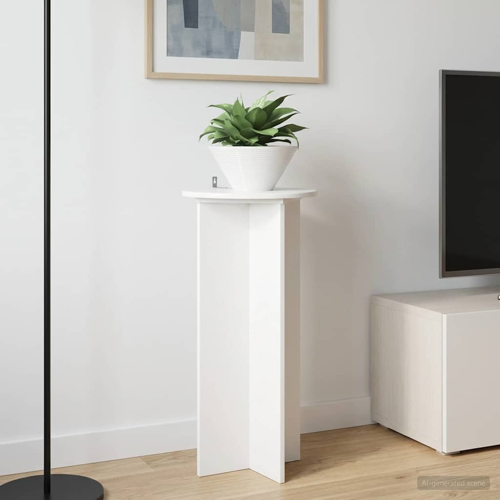 Planteholder 2 pcs Hvid højglans 40 x 40 x 80 cm