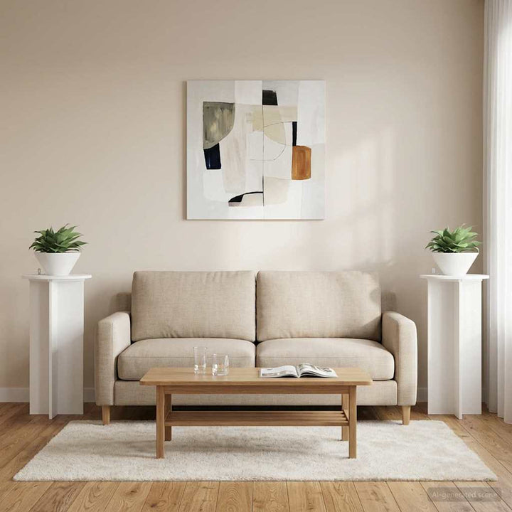 Planteholder 2 pcs Hvid højglans 40 x 40 x 80 cm