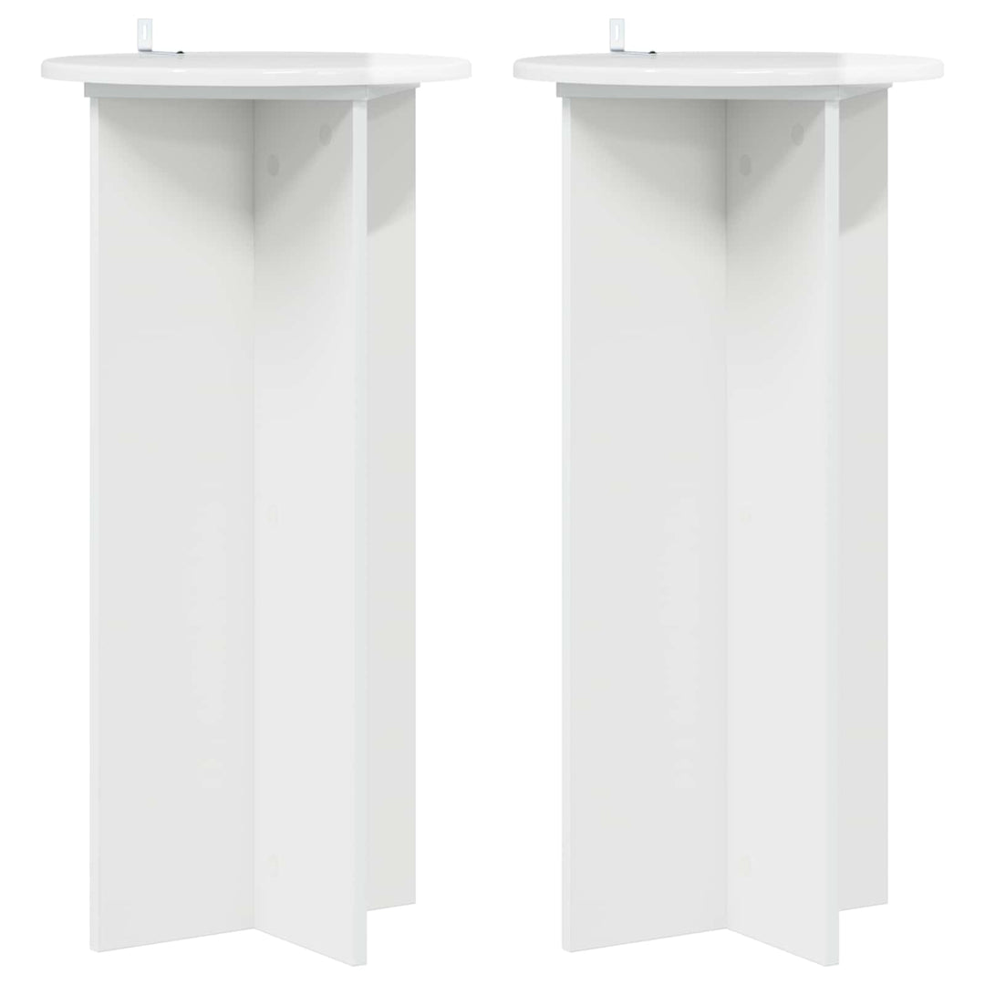 Planteholder 2 pcs Hvid højglans 40 x 40 x 80 cm