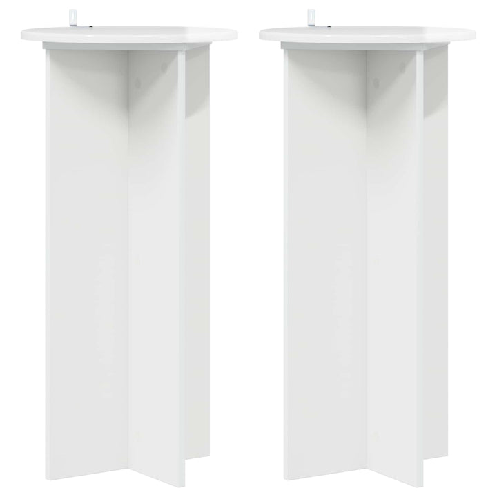 Planteholder 2 pcs Hvid højglans 40 x 40 x 80 cm
