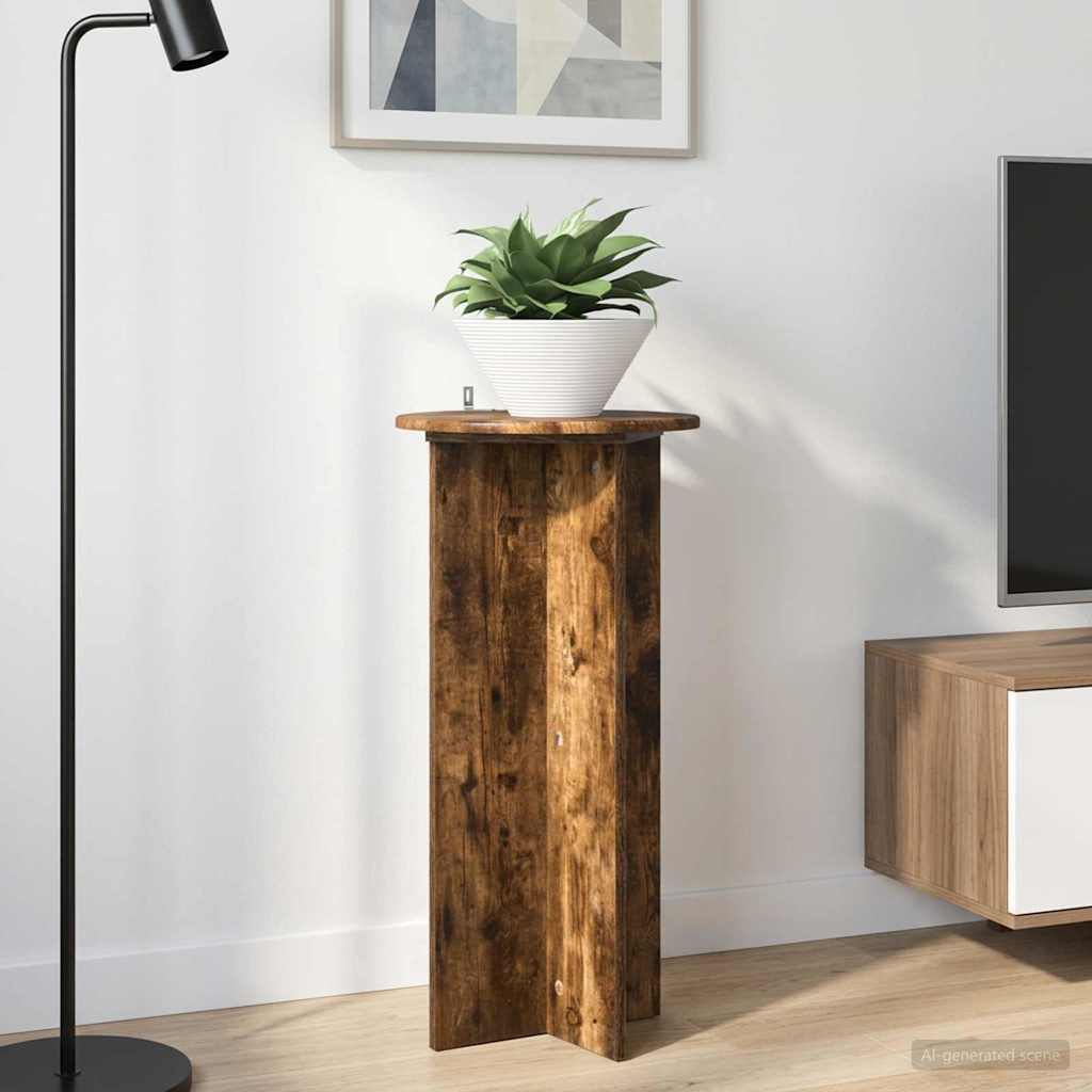 Planteholder 2 stk. Røget eg 40 x 40 x 80 cm Konstrueret træ