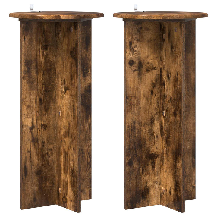 Planteholder 2 stk. Røget eg 40 x 40 x 80 cm Konstrueret træ