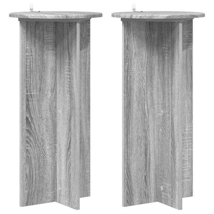 Planteholder 2 stk. Grå sonoma-eg 40 x 40 x 80 cm