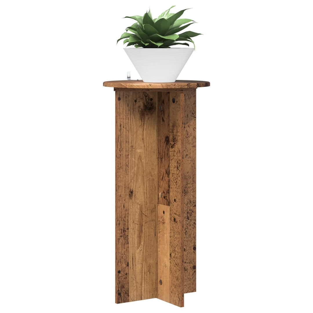 Planteholder 2 pcs Gammelt træ 40 x 40 x 80 cm Konstrueret træ