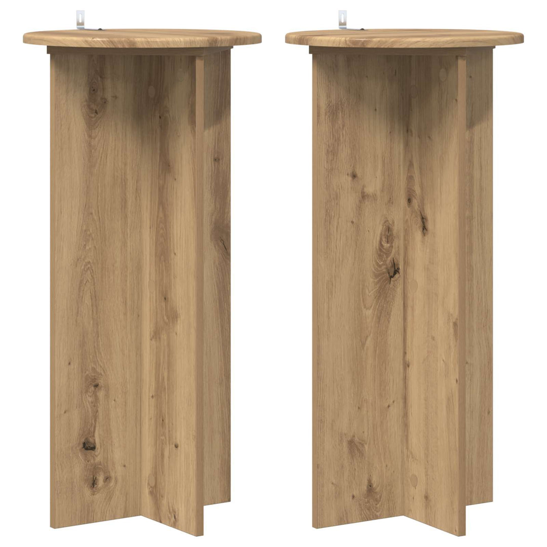 Planteholder 2 pcs Artisan-eg 40 x 40 x 80 cm Konstrueret træ