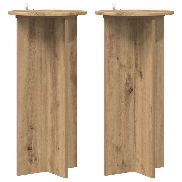 Planteholder 2 pcs Artisan-eg 40 x 40 x 80 cm Konstrueret træ