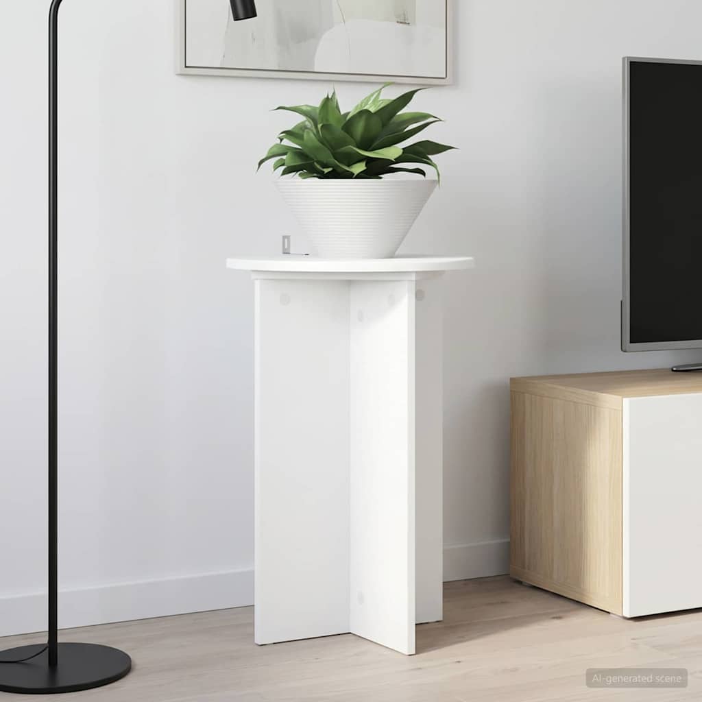 Planteholder 2 pcs Hvid Ø40 x 60 cm Konstrueret træ