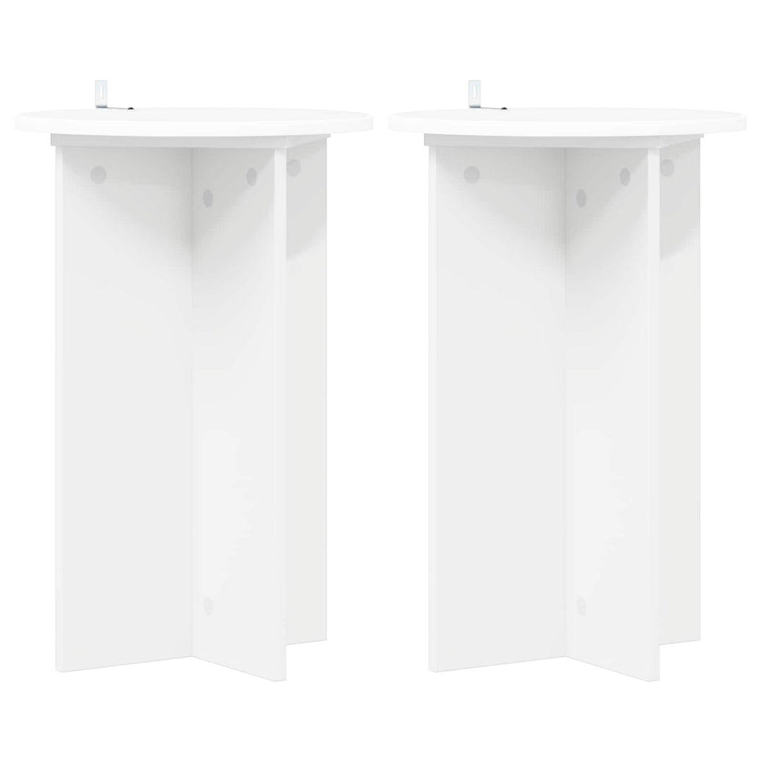 Planteholder 2 pcs Hvid Ø40 x 60 cm Konstrueret træ