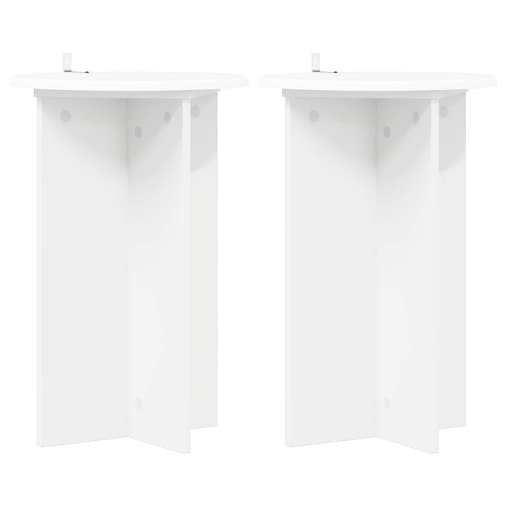 Planteholder 2 pcs Hvid Ø40 x 60 cm Konstrueret træ
