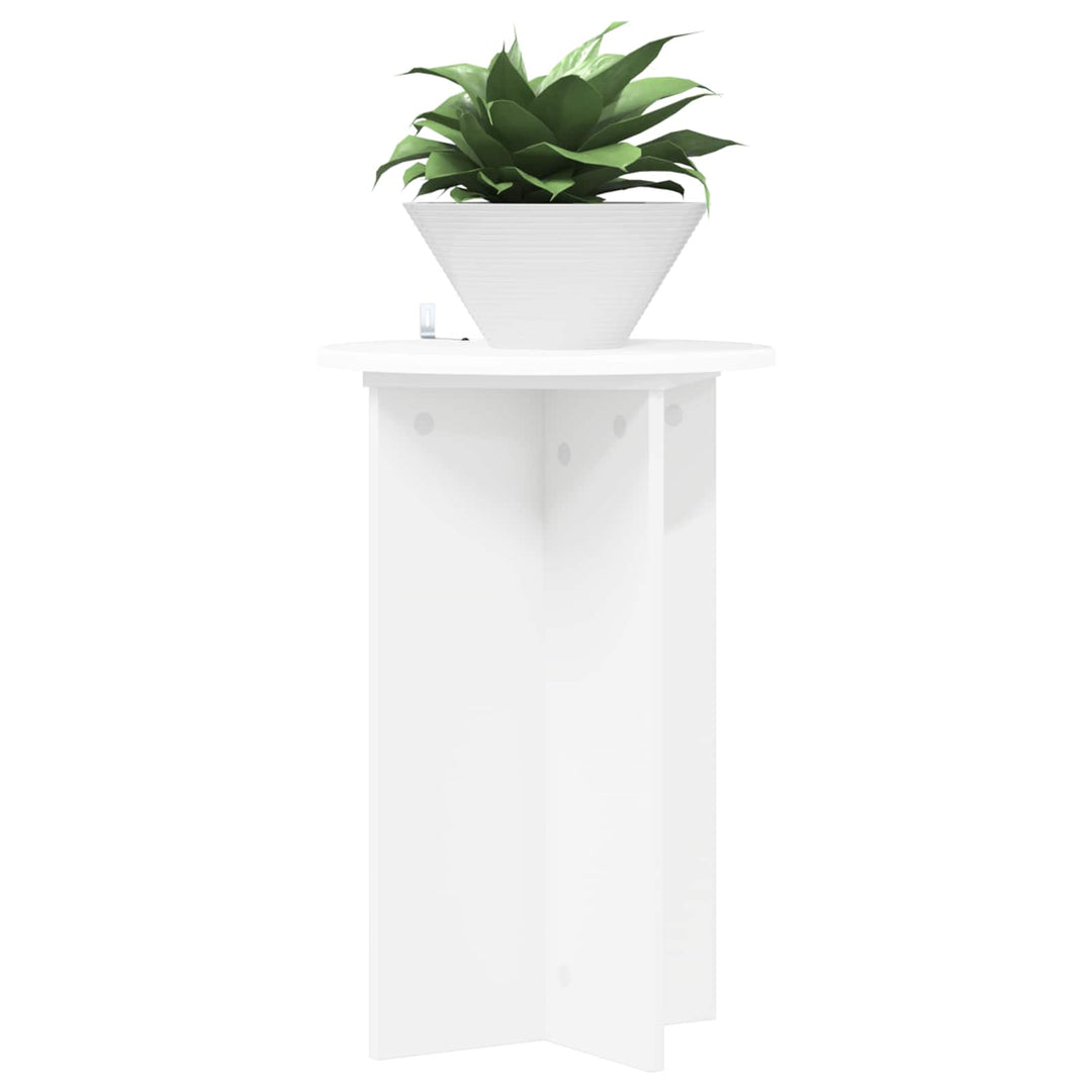 Planteholder 2 pcs Hvid Ø40 x 60 cm Konstrueret træ