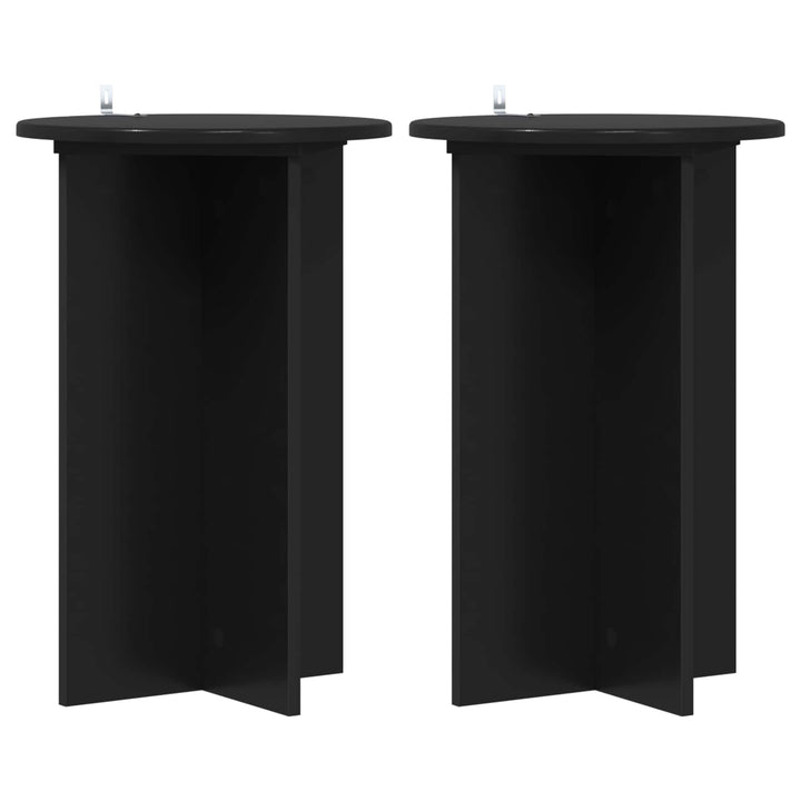 Planteholder 2 pcs Sort Ø40 x 60 cm Konstrueret træ