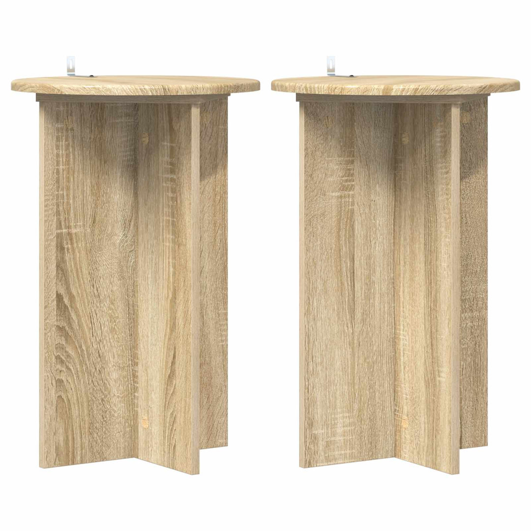 Planteholder 2 pcs Sonoma-eg Ø40 x 60 cm Konstrueret træ