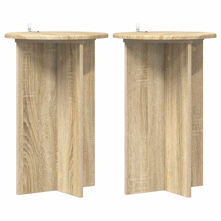 Planteholder 2 pcs Sonoma-eg Ø40 x 60 cm Konstrueret træ