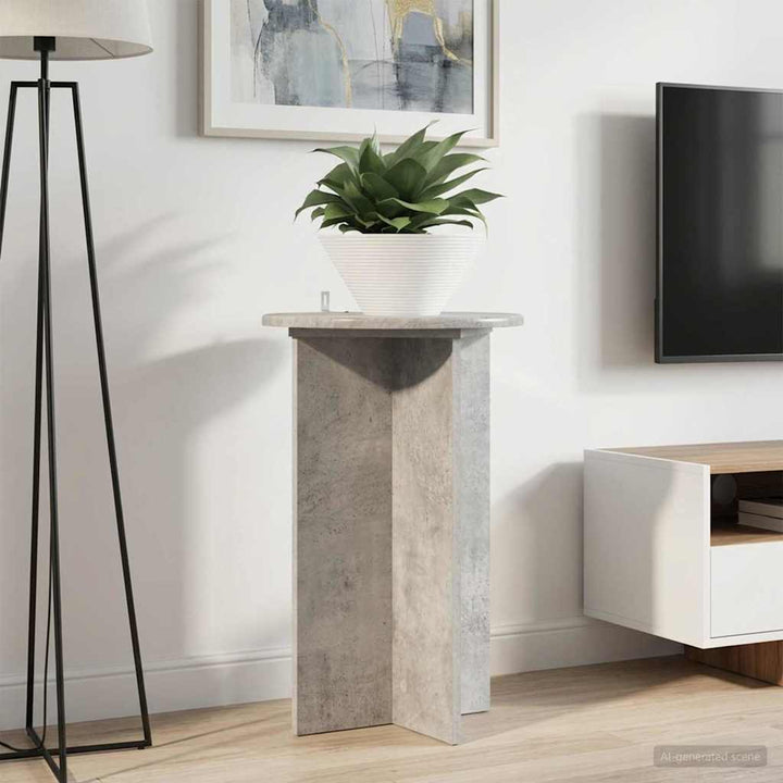 Planteholder 2 pcs Betongrå Ø40 x 60 cm Konstrueret træ