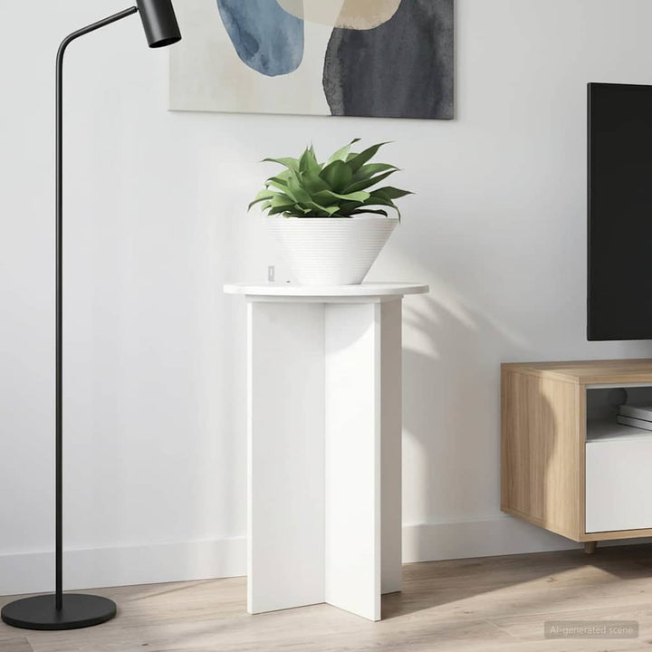 Planteholder 2 pcs Hvid højglans Ø40 x 60 cm Konstrueret træ
