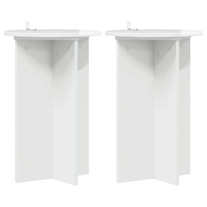 Planteholder 2 pcs Hvid højglans Ø40 x 60 cm Konstrueret træ